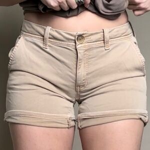 Super stretch mid rise cargo shorts